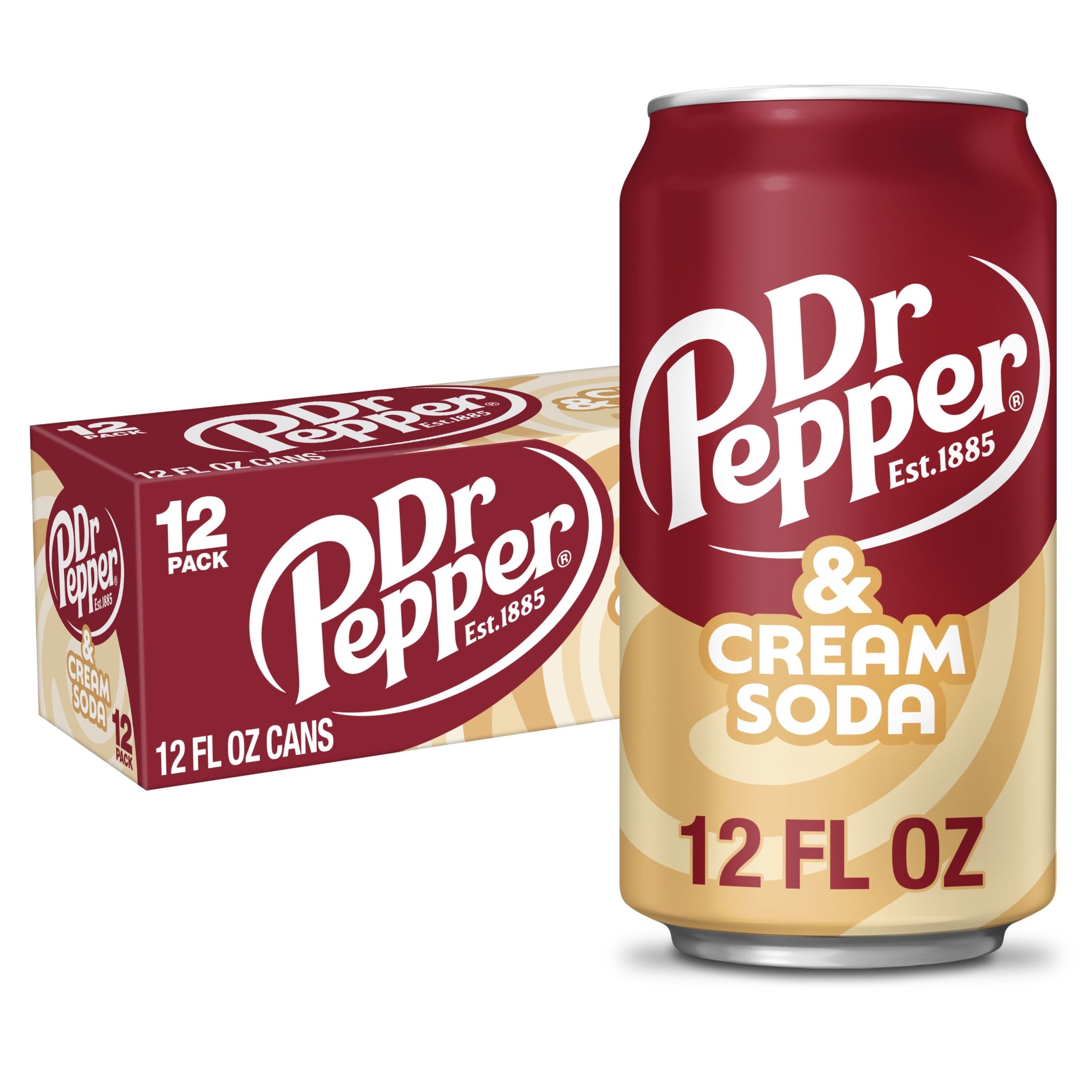 Dr Pepper & Cream Soda, 12 fl oz Cans, 12-Pack